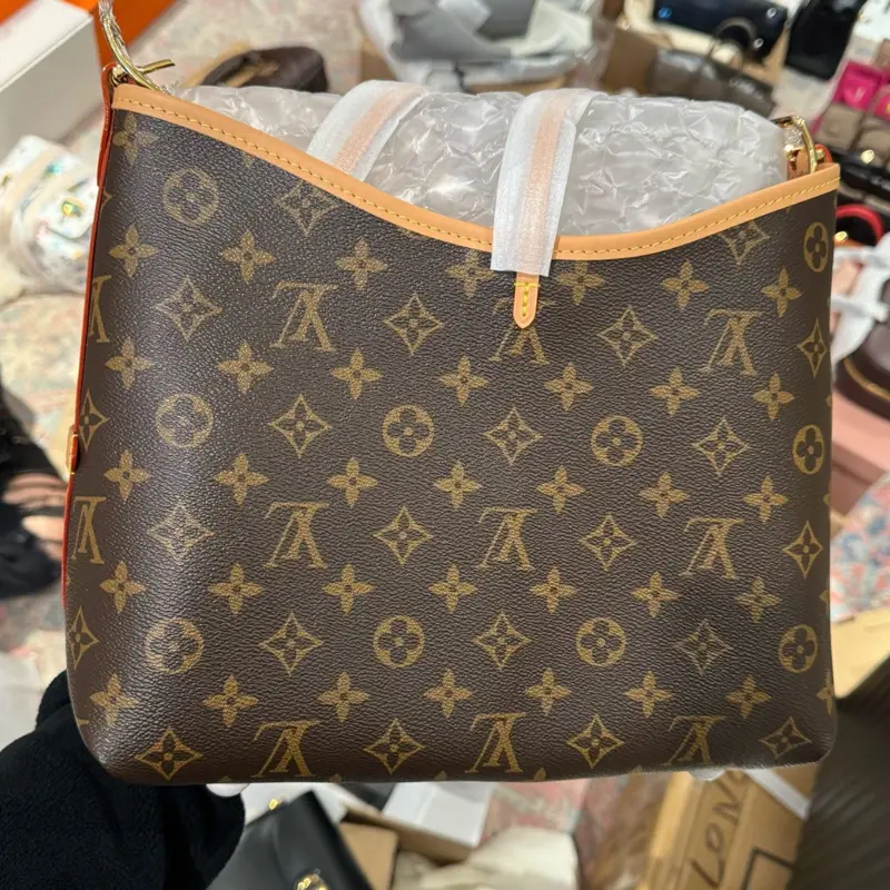 Louis Vuitton Fake Handbags LV Carry All MM Monogram Brown Color 39x30x15cm