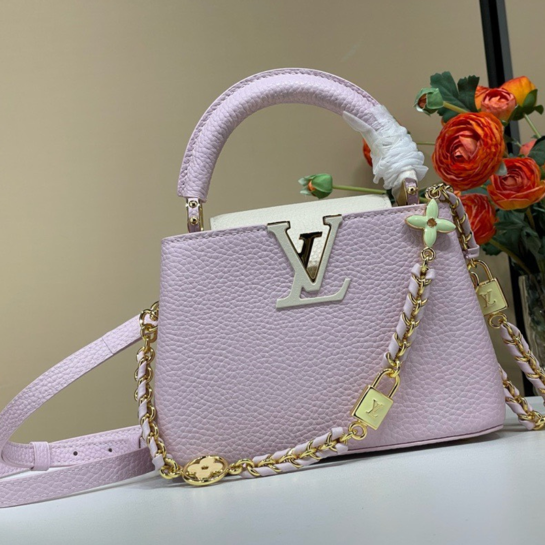 Louis Vuitton LV Capucines Like Auth Handbags Purple Woman’s 21x14x8cm