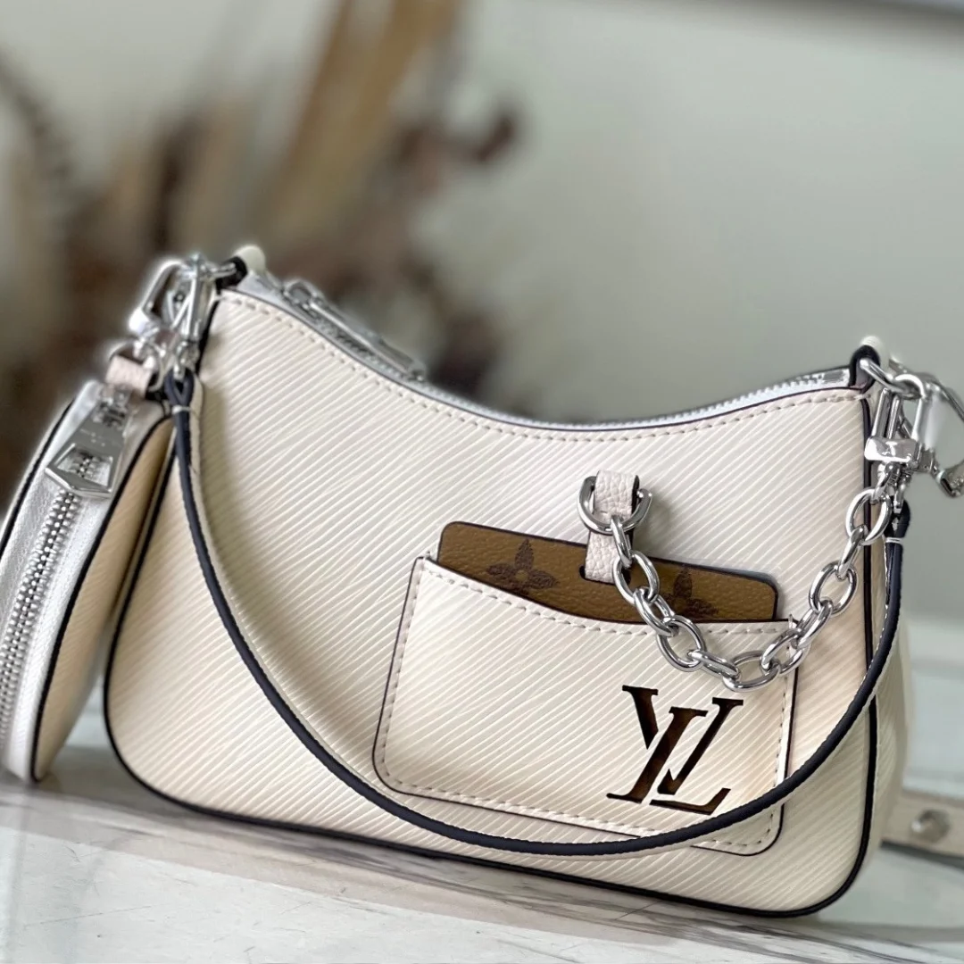 Louis Vuitton LV Marellini EPI White Full Set Replica Handbags 20cm