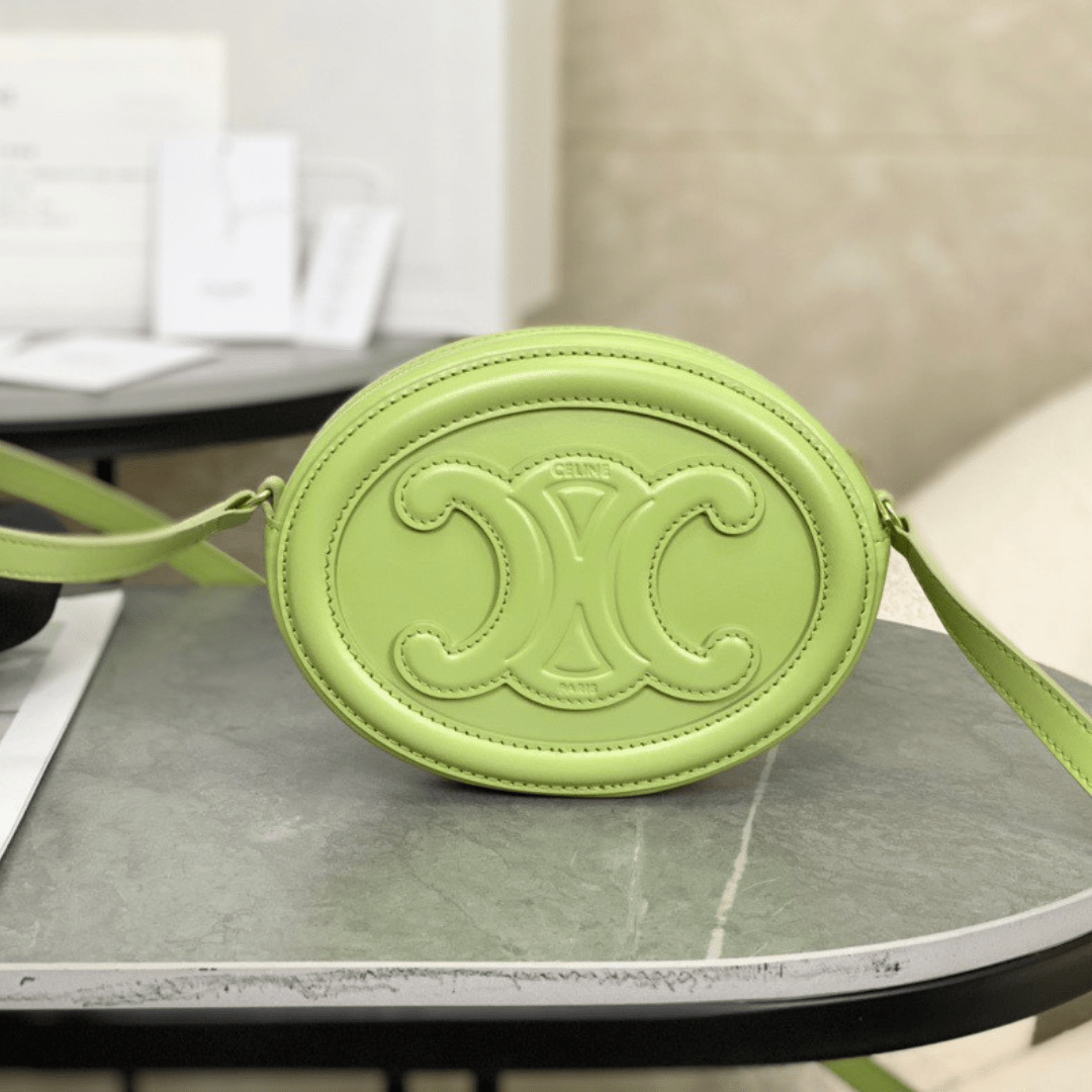 Celine Mini Handbag Replica 11 Green Smooth Leather 16×12.5x4cm
