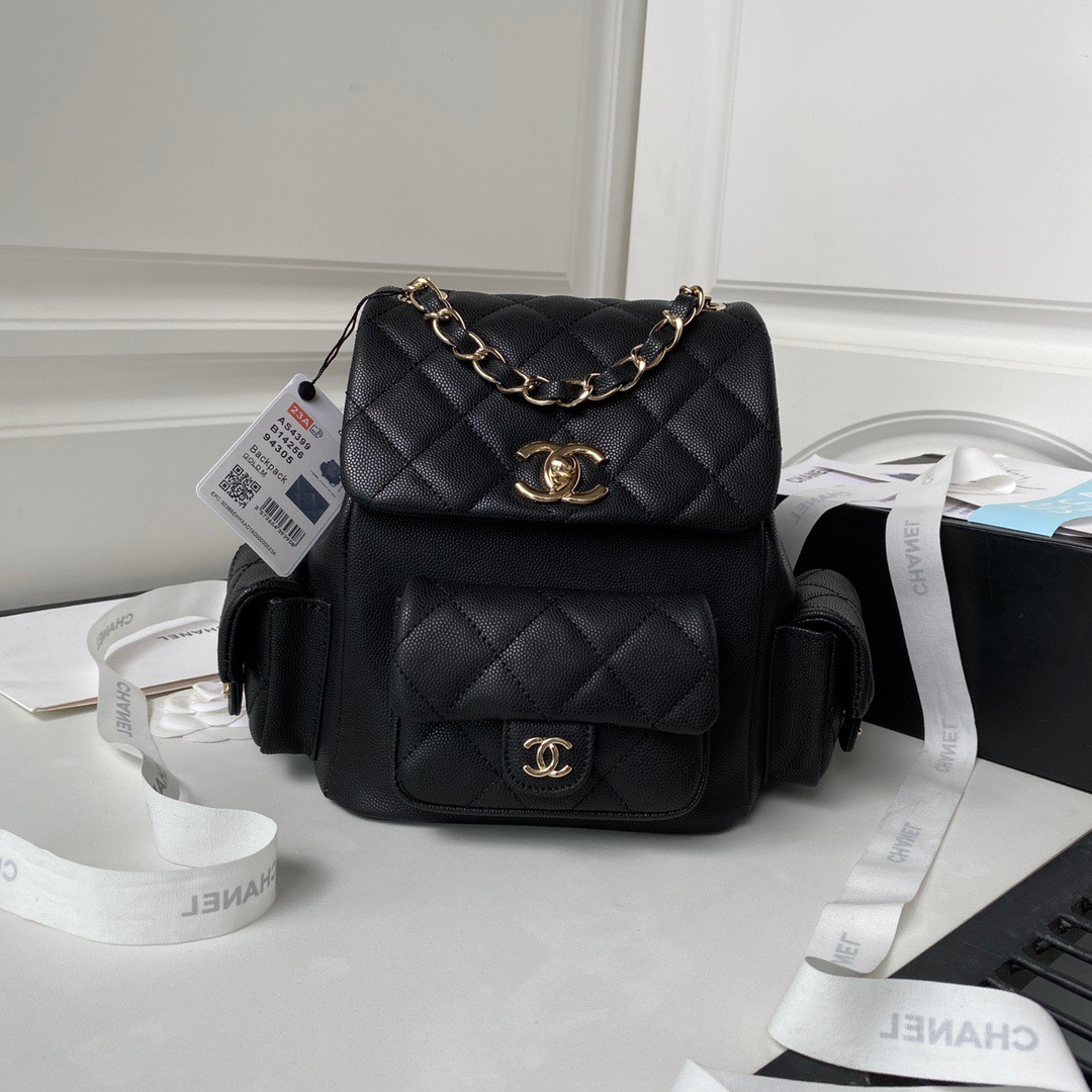 Chanel Mini Duma Backpack Super Fake 11 Lock Gold 21.5×19.5x12cm
