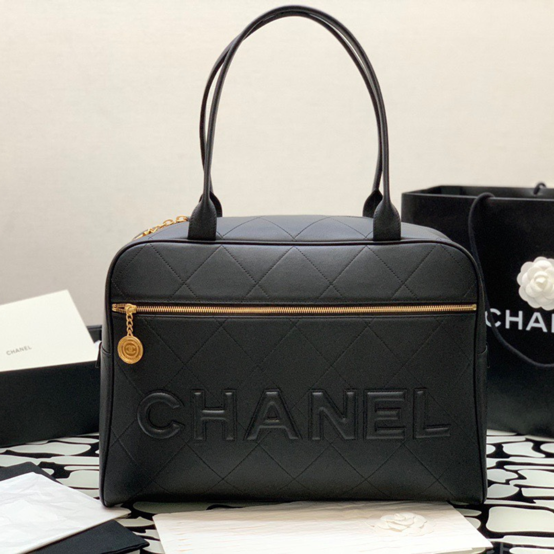 Chanel Shopping Bag Like Auth Fake Handbags Woman’s Braille Pattern 30x45x15cm