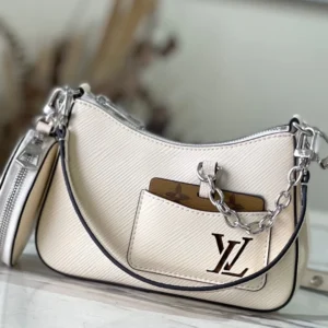 Louis Vuitton LV Marellini EPI White Full Set Replica Handbags 20cm