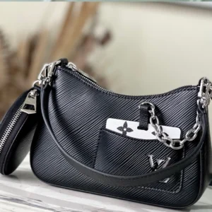Louis Vuitton LV Marellini EPI Black Fake Handbags 20cm