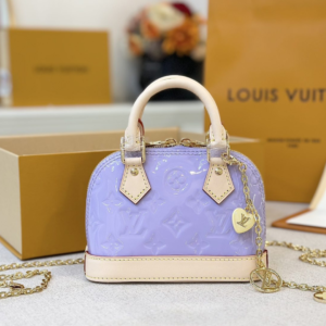 Louis Vuitton LV Nano Alma Monogram Vernis Like Auth Handbags 18x12x8cm