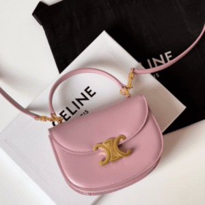 Celine Mini Handle Crossbody Fake Handbag Pink 15.5x11cm